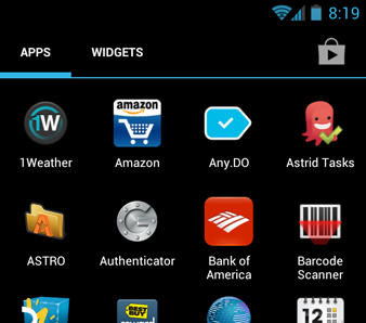 Android App Drawer Astrid