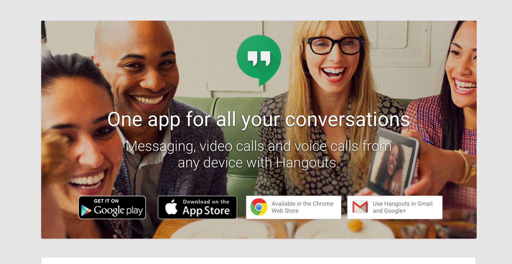 Google Hangouts - one app for all you conversations