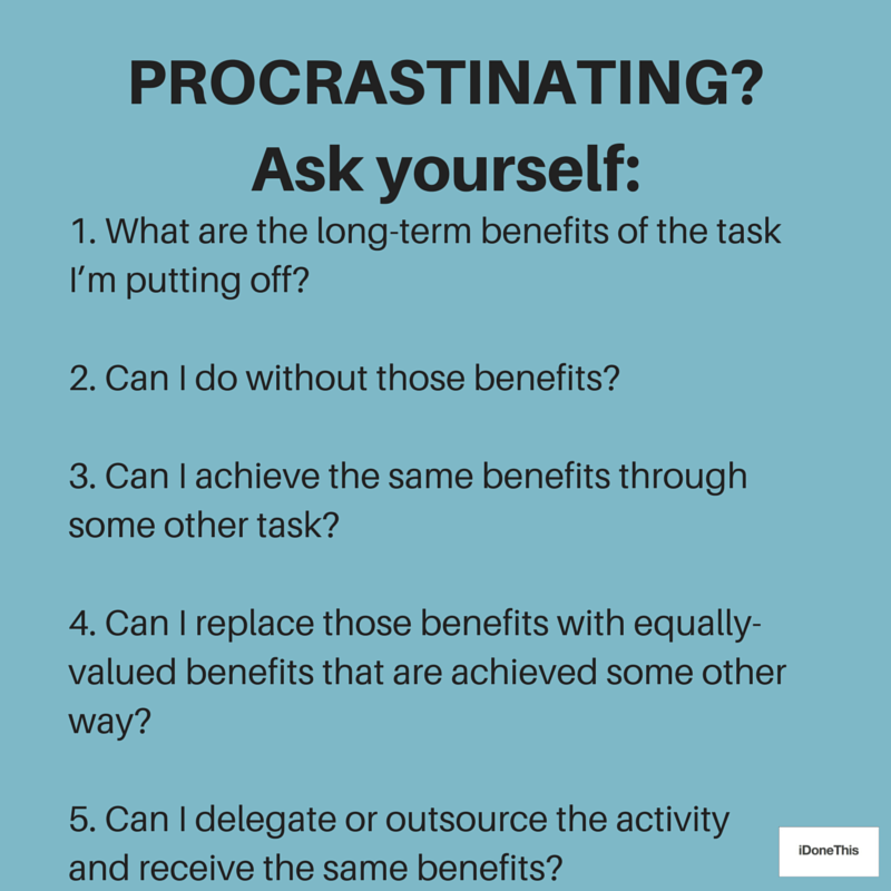procrastinating