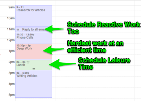 Use I Done This software to schedule blocks of time on your calendar to be more productive.