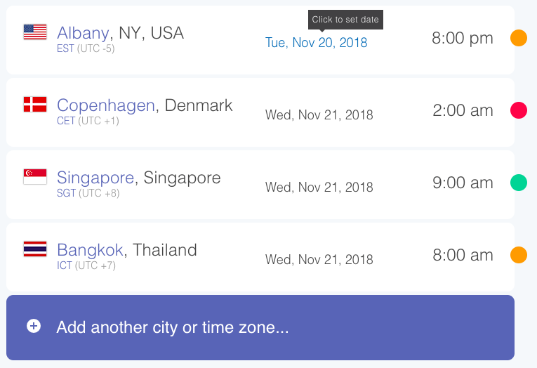 Timezone converter outlet utc