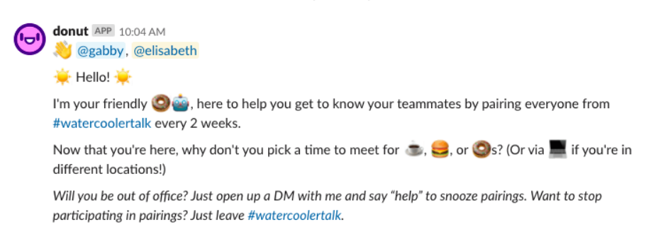 water cooler talks