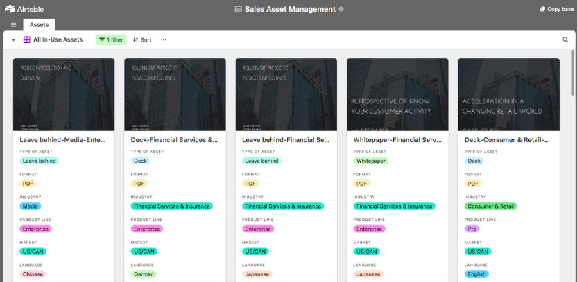 Airtable template